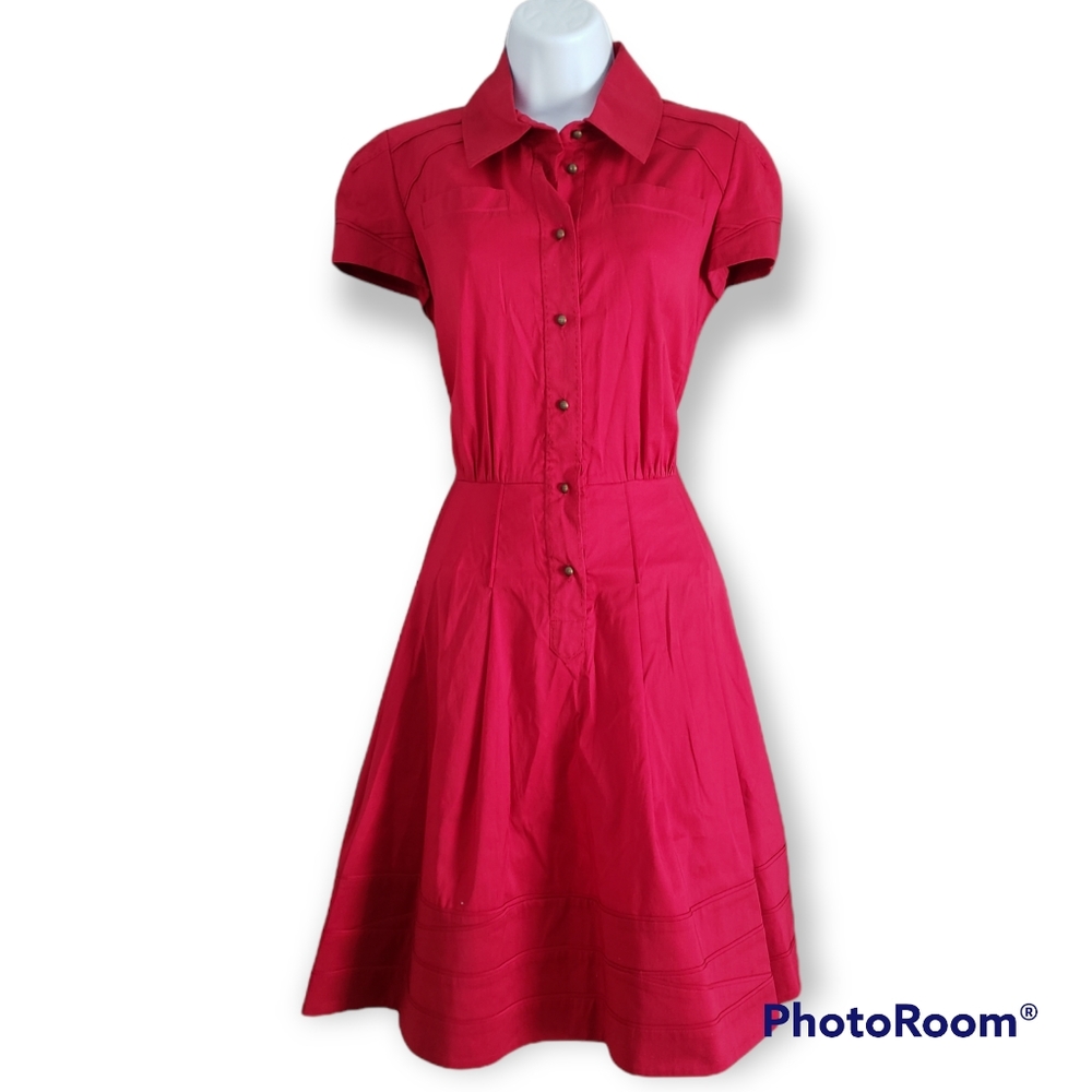 Diane Von Furstenberg Fuchsia Shirtwaist Dress